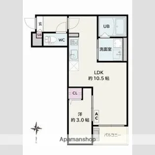 Jack shinagawa Ⅰ【3階】の間取り