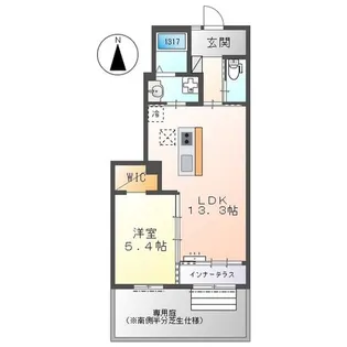 マドレ【1階】の間取り