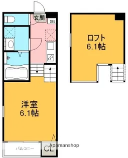 ハーモニーテラス高畑Ⅱ【1階】の間取り