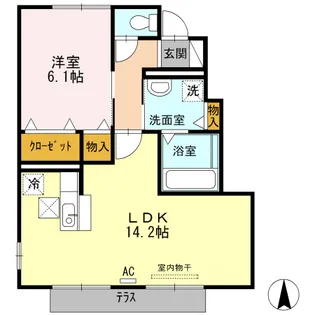 ソレアードⅤ【1階】の間取り