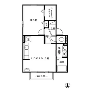 サンルーム戸田【1階】の間取り