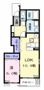 ヴィラ八百島Ⅰ【1階】の間取り