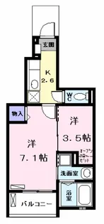 マインシュロスⅢ【103号室】の間取り