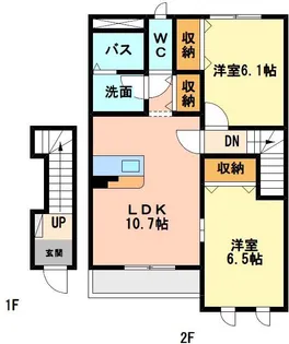サザンクロス【2階】の間取り
