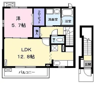 クラージュ【2階】の間取り