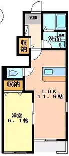 カーサ・アルカーディア【1階】の間取り
