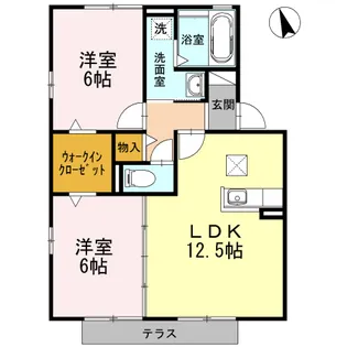 風の舞 南館【1階】の間取り