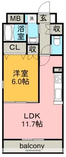 エステーラ小碓【1階】の間取り