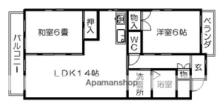 ハイツみのる【1階】の間取り