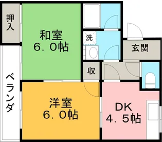 ラフォーレ妹尾【00201号室】の間取り