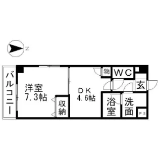 ベレーサ山王【9階】の間取り