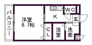 さくら館大秋【2階】の間取り