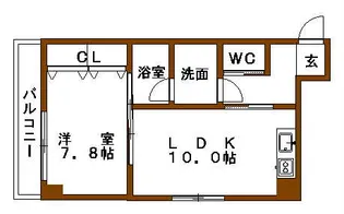 1LDKの間取り画像