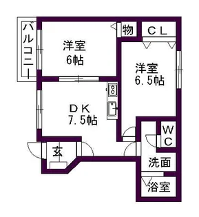 プリムローズK【1階】の間取り