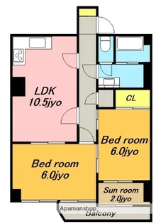モアナヒルズ一社.【3階】の間取り
