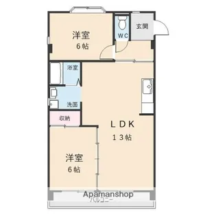 コーポいのくて@【1階】の間取り