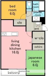 セントラル上社【3階】の間取り