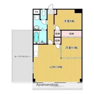 サンハイツ松井.【4階】の間取り