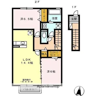 リバーサイド香流.【2階】の間取り
