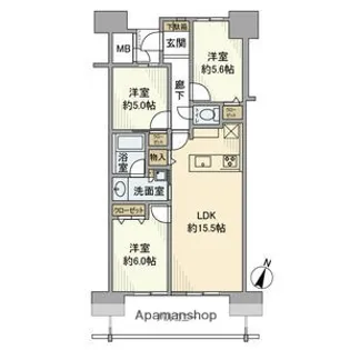 ダイアパレス上社駅前.【9階】の間取り