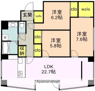 サンキャナル.【2階】の間取り