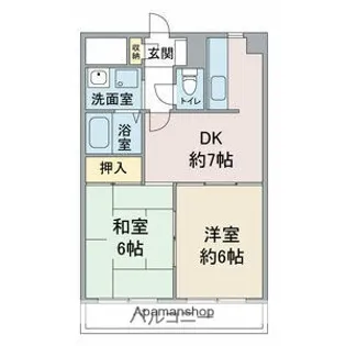 ソレイユ上社【6階】の間取り