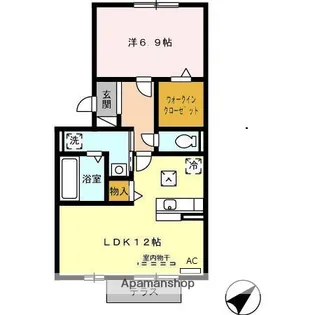 愛知県名古屋市名東区高針荒田【アパート】の間取り