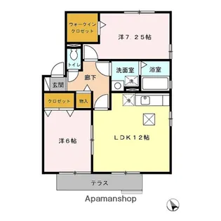 アプリエールガーデン【1階】の間取り