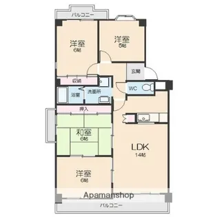 いづみハイツ平池.【3階】の間取り