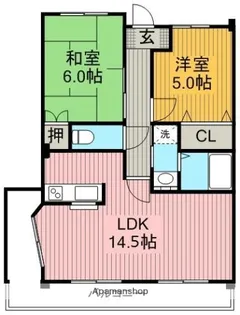 グランメール香久山.【4階】の間取り
