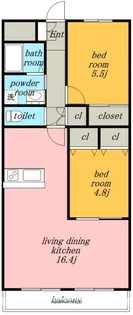 猪高ハイツ.【2階】の間取り