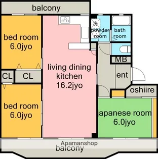 エステート 貴船【2階】の間取り