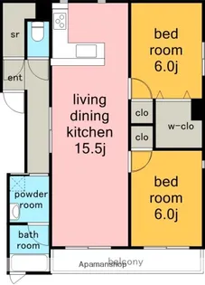 クレストリッジアネックス.【1階】の間取り