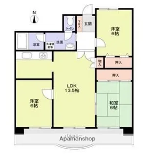 ジーオー第7藤ヶ丘マンション【3階】の間取り