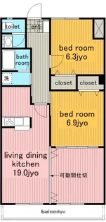 サンシティ貴船.【1階】の間取り