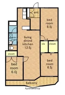 ハイムビーオール【1階】の間取り
