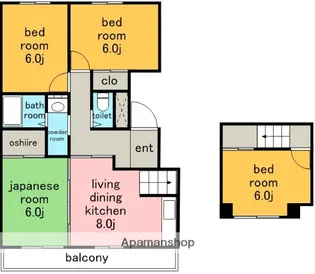 クレール 延珠【2階】の間取り