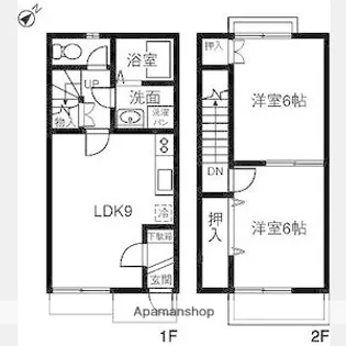 ウエストヴィレッジ.【1階】の間取り