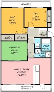 ウィスタリア星ヶ丘.【2階】の間取り