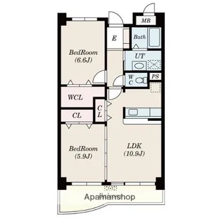 エストソレイユ【1階】の間取り