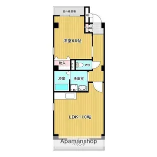 フロレアーレ香流.【4階】の間取り