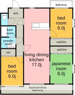 ジュネスSANOH.【3階】の間取り