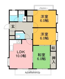 ルーブル貴船.【3階】の間取り