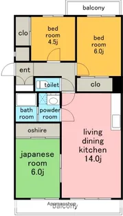 プレステージ社ヶ丘.【3階】の間取り