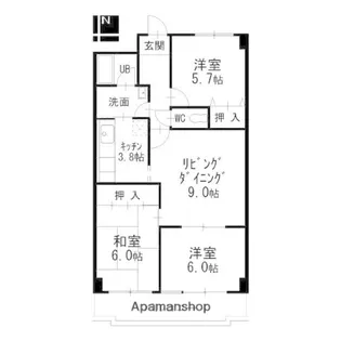 ファミール イレブン【3階】の間取り