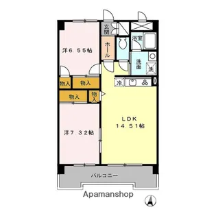 ワイズハウス2.【1階】の間取り
