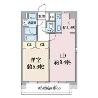 アサヒホフマン【3階】の間取り