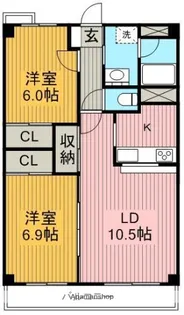 ラトゥール一社.【4階】の間取り