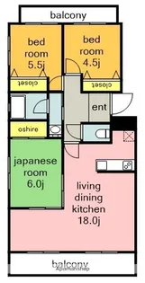 フリー エフ【3階】の間取り
