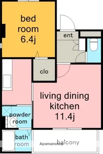 アブニール 22【1階】の間取り